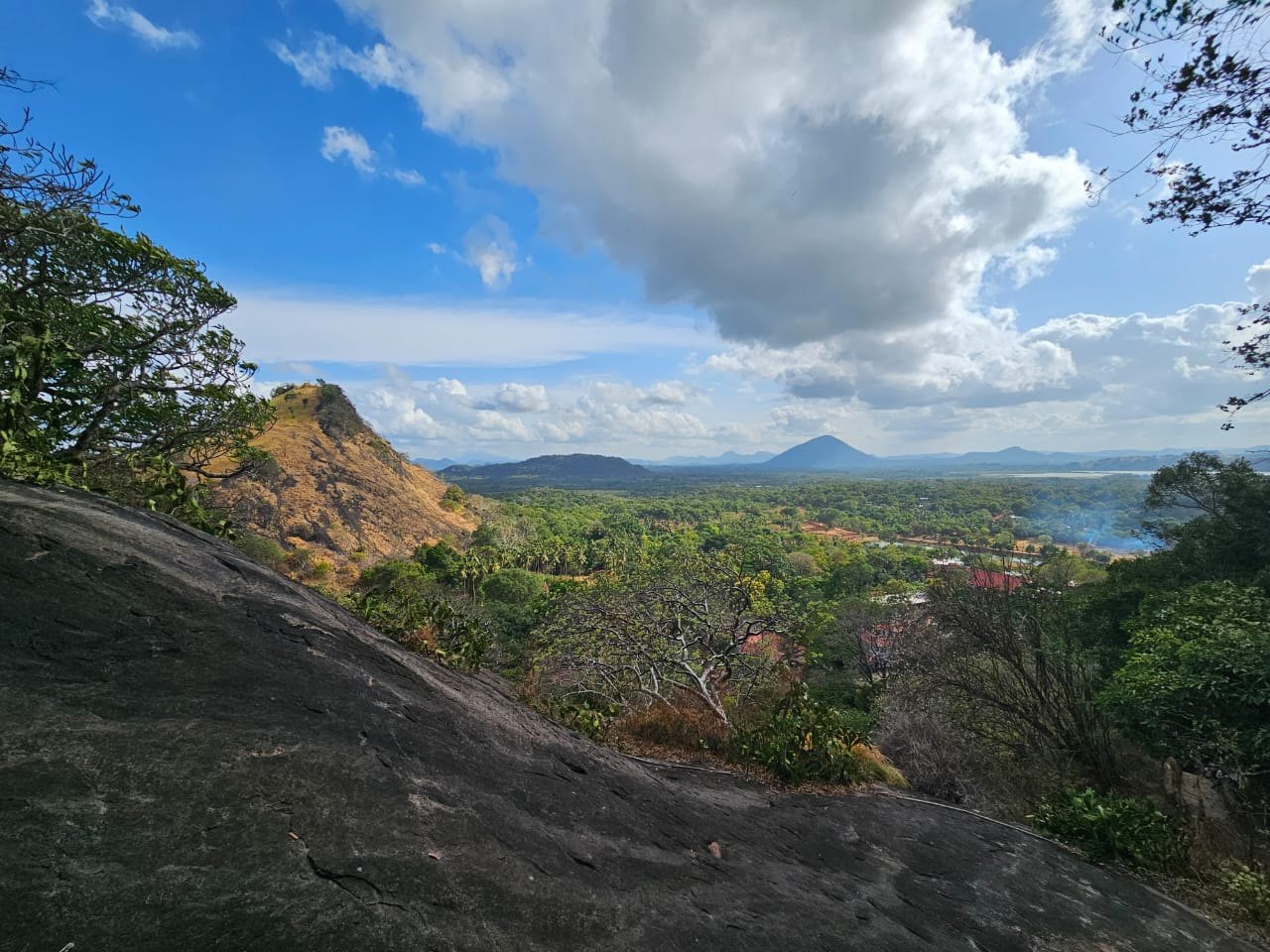 Dambulla Cave Temple set into the hillside